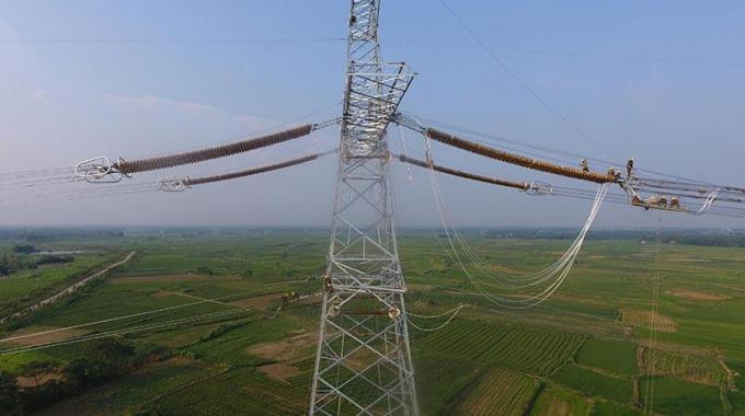 “西電東送”晉北至江蘇工程±800千伏特高壓直流輸電線路安徽段加緊建設(shè)