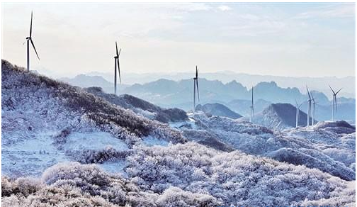 湖北?？悼h風力發電好風光