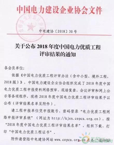7個風(fēng)電工程獲獎！2018中國電力優(yōu)質(zhì)工程評審結(jié)果名單出爐！（附詳細(xì)名單）