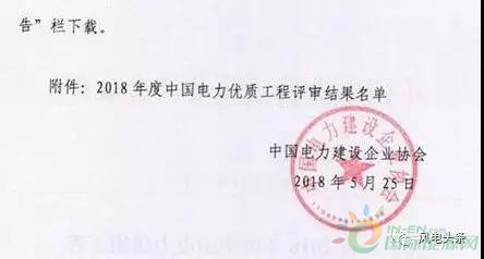 7個風(fēng)電工程獲獎！2018中國電力優(yōu)質(zhì)工程評審結(jié)果名單出爐！（附詳細(xì)名單）