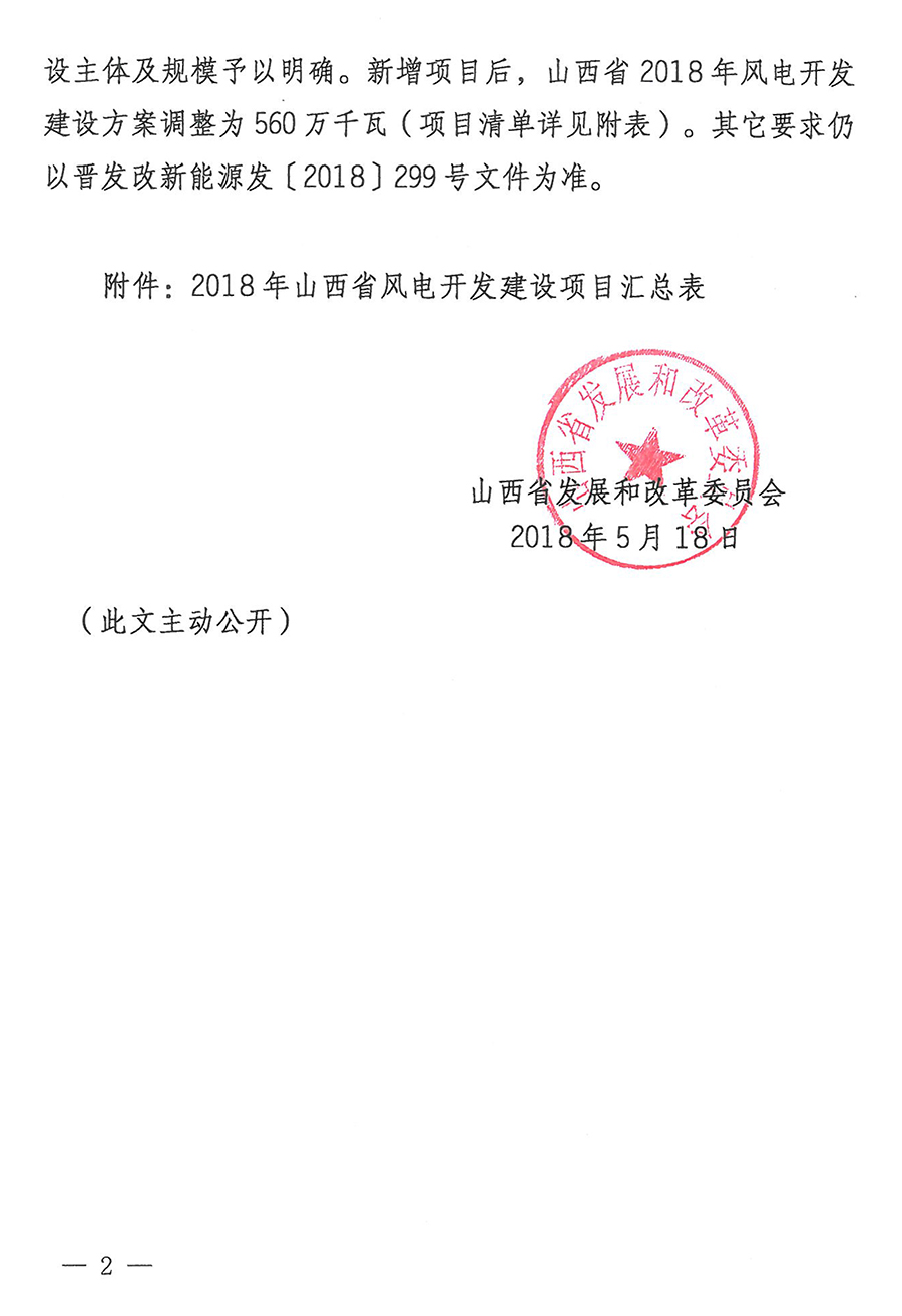 重磅！560萬千瓦！山西省2018年度風(fēng)電開發(fā)建設(shè)方案發(fā)布！（附完整項(xiàng)目清單）