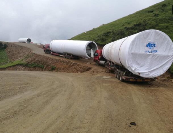 四川能投風(fēng)電會東雪山風(fēng)電場項目大件運輸圓滿收官